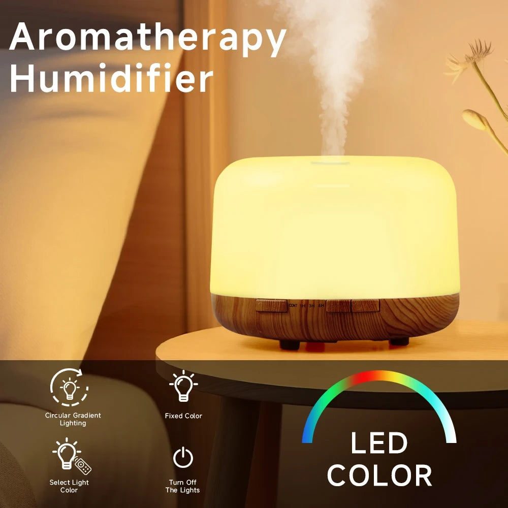 500ML Essential Oil Diffuser Humidifier with remote control