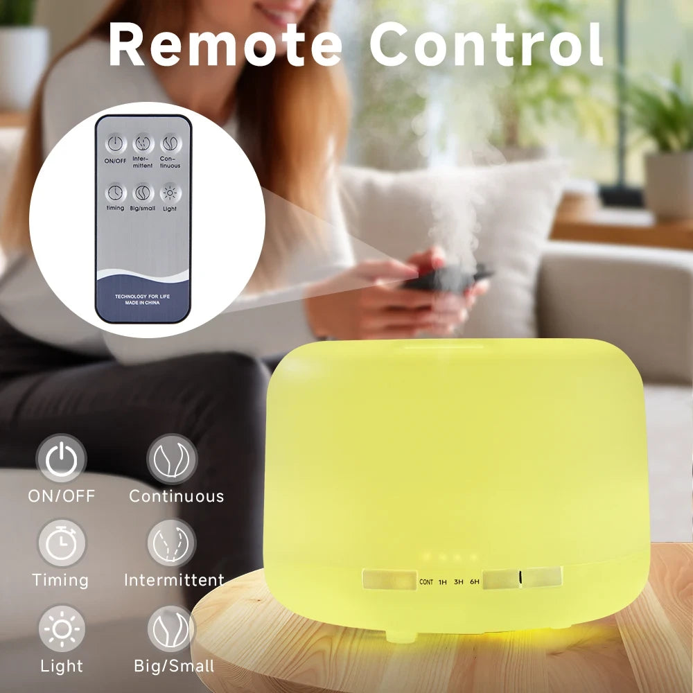 500ML Essential Oil Diffuser Humidifier with remote control