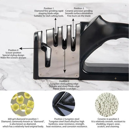 4-in-1 Portable Kitchen Knife Sharpener