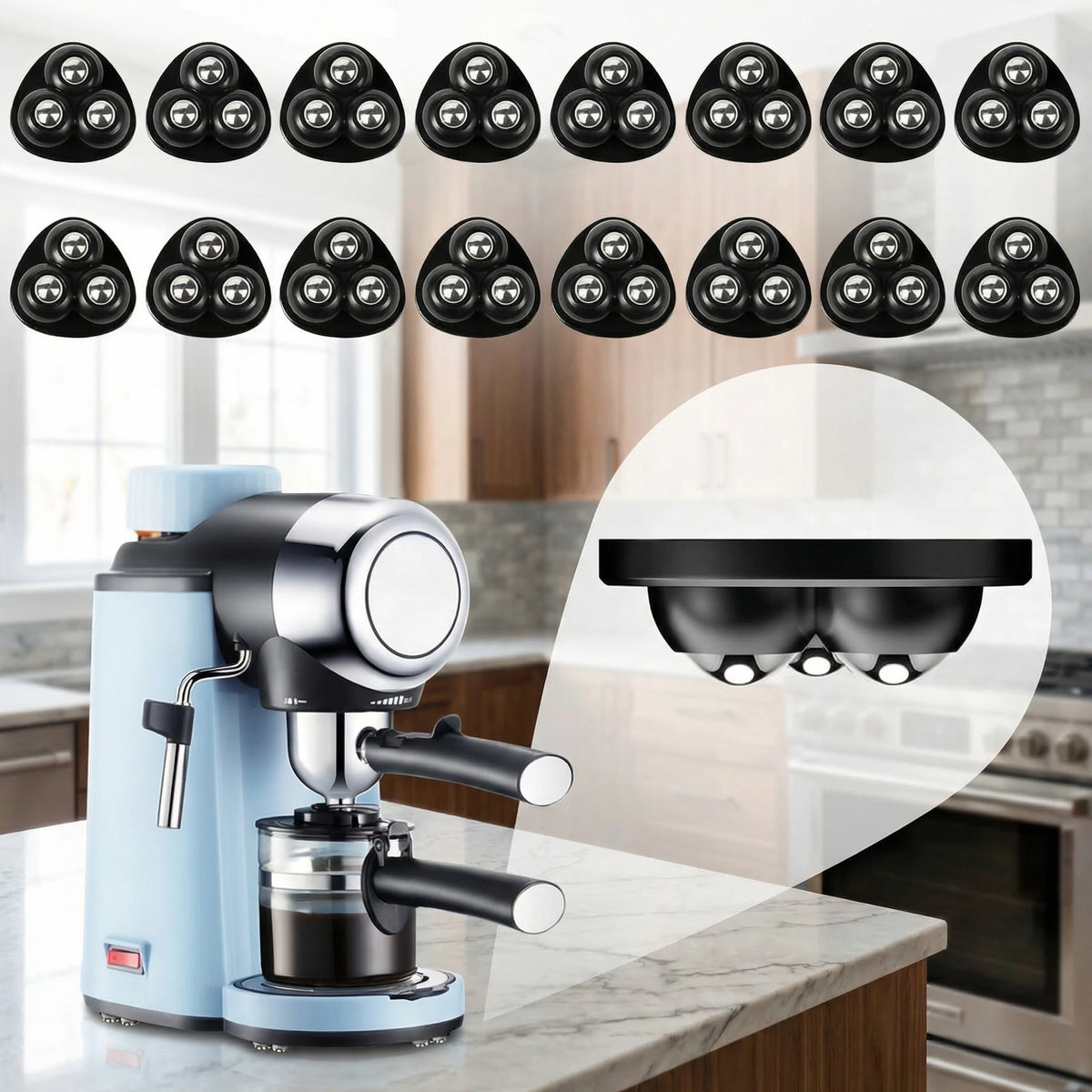 Self-Adhesive Furniture Caster Wheels – Silent 360° Rolling Wheels for Storage Boxes, Kitchen & Home (4/8/16pc)