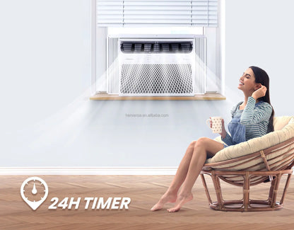 Window Air Conditioner 12000 BTU – 1.5HP Inverter AC with R32 Refrigerant & LCD Display for Home & Office