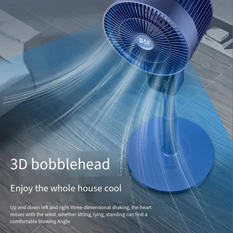 Smart Standing Floor Fan with Remote – 3 Speeds, Adjustable Height, Timer & Aromatherapy for Home & Office