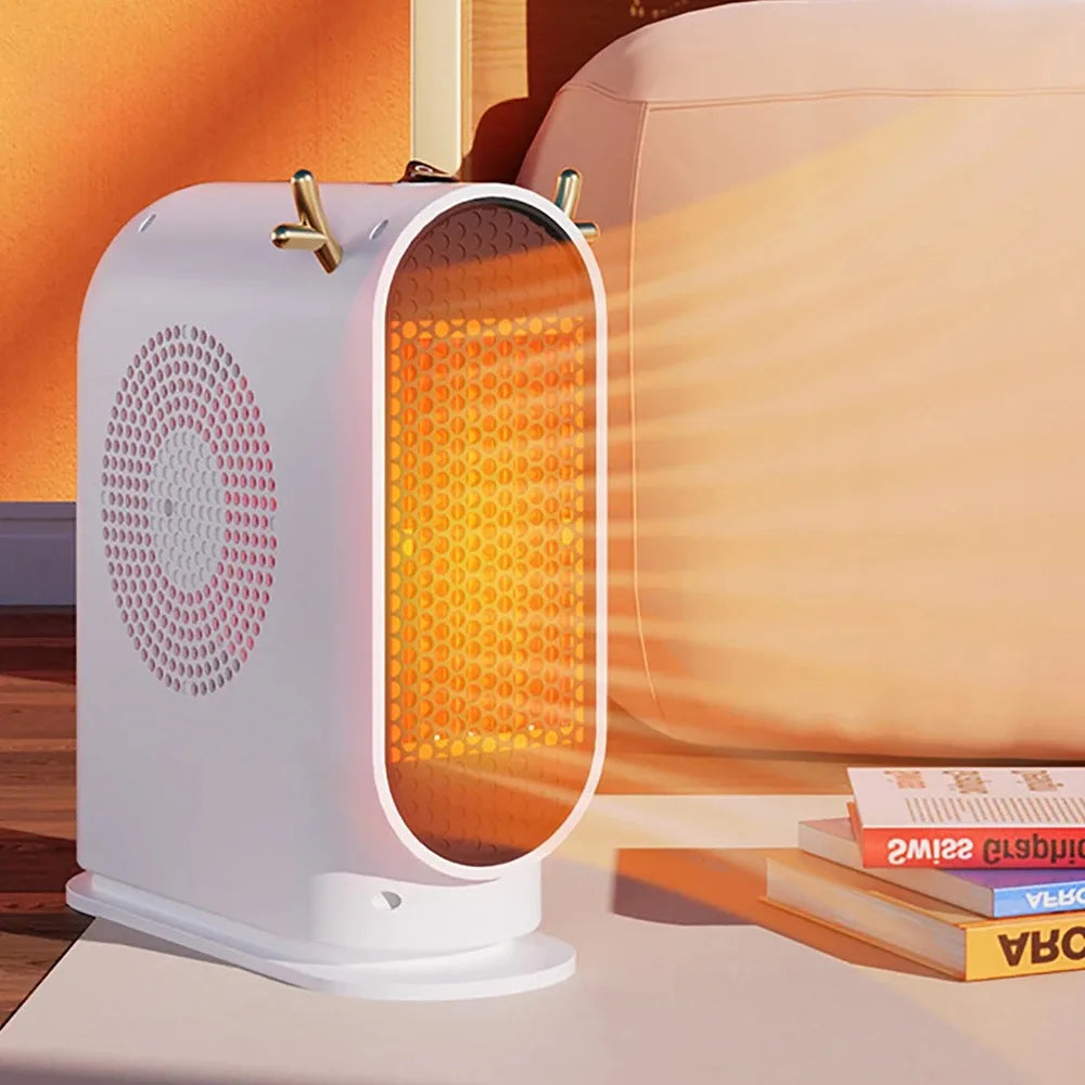 Compact 500W Electric Space Heater – Fast Heating, Smart Thermostat, Overheat Protection for Desk & Home