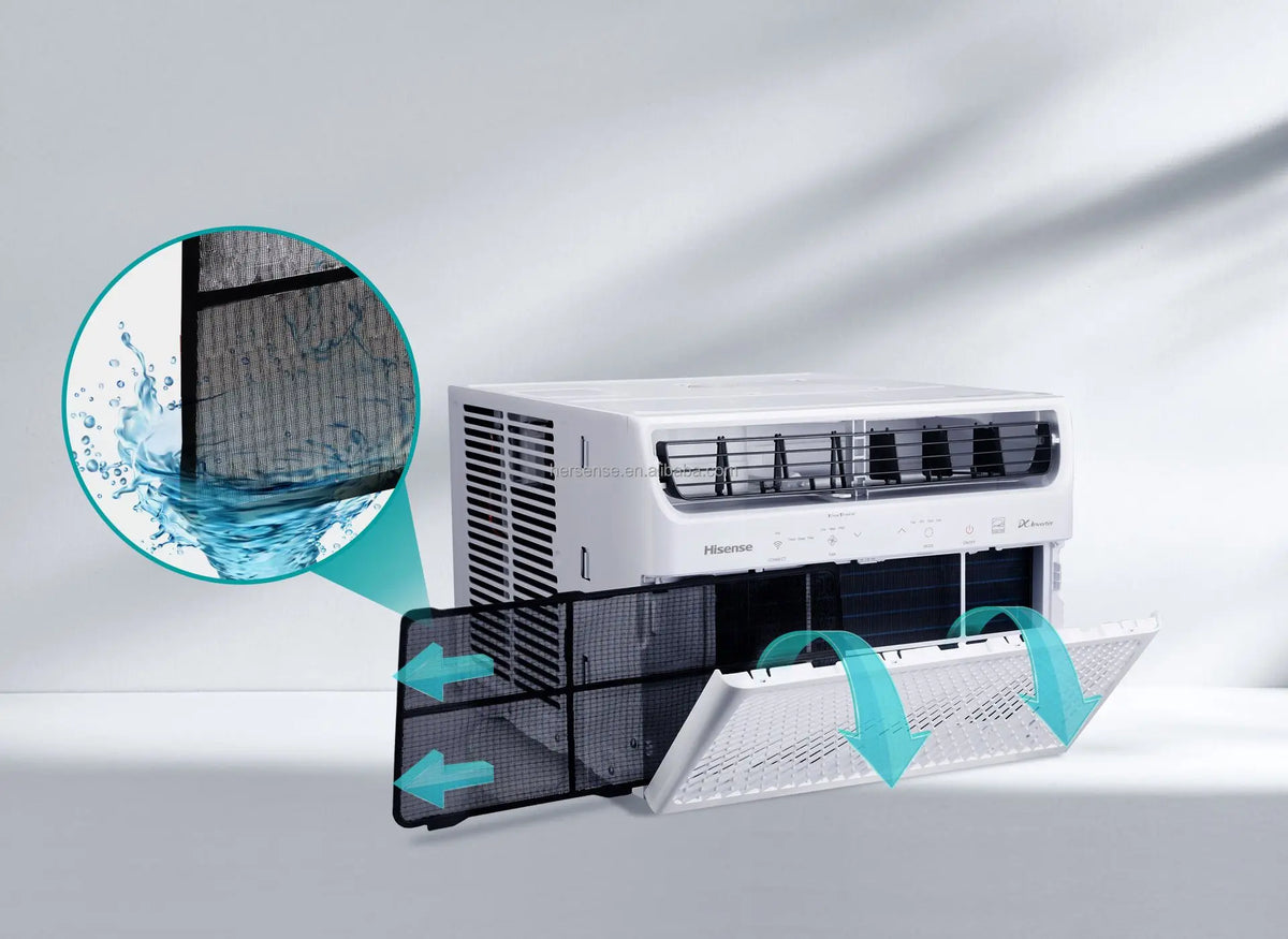 Window Air Conditioner 12000 BTU – 1.5HP Inverter AC with R32 Refrigerant & LCD Display for Home & Office